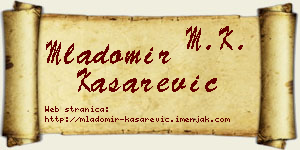 Mladomir Kašarević vizit kartica